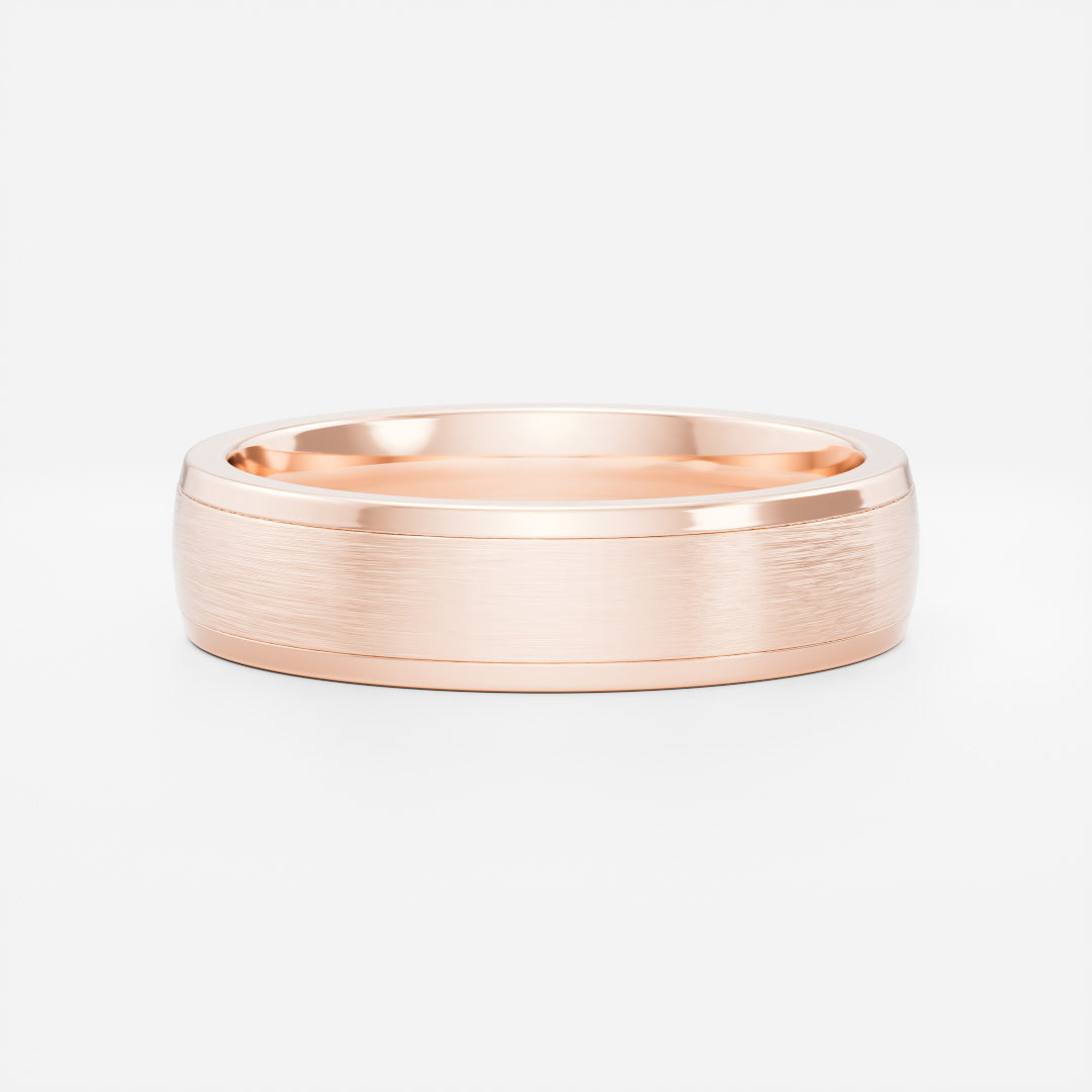 The Deacon Ring - Brushed Centre Men's Ceremonial Band