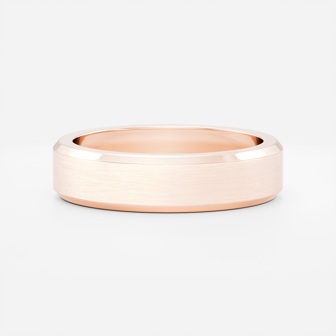 The Calihan Ring - Brushed Chamfered Edge Men's Ceremonial Band
