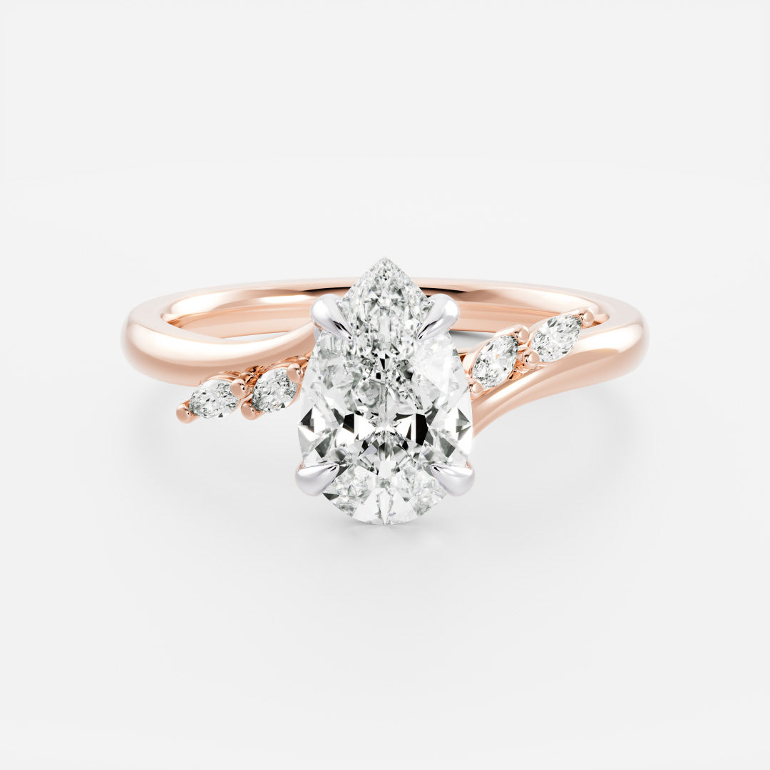 The Amira Ring™ - Pear with Marquise Accents