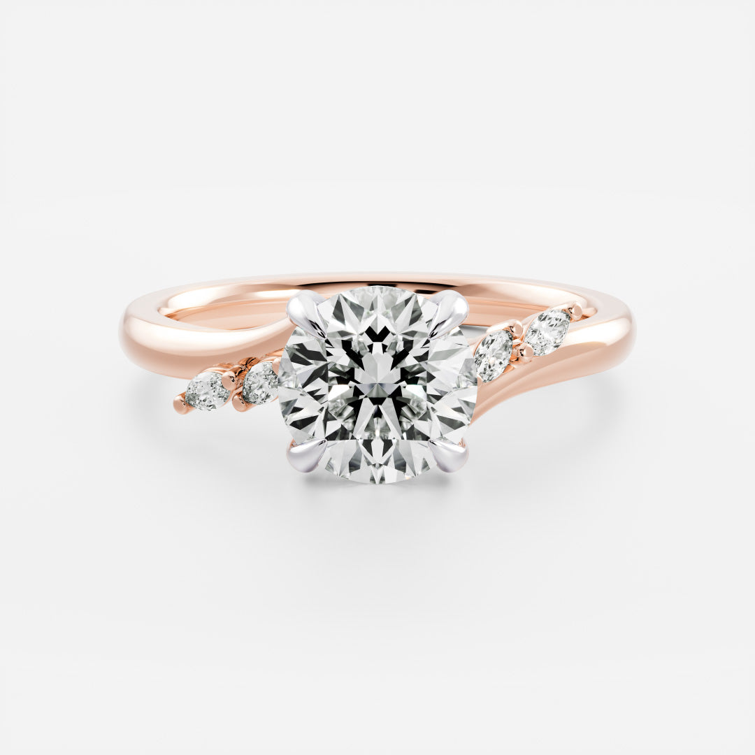 The Amira Ring™ - Round with Marquise Accents