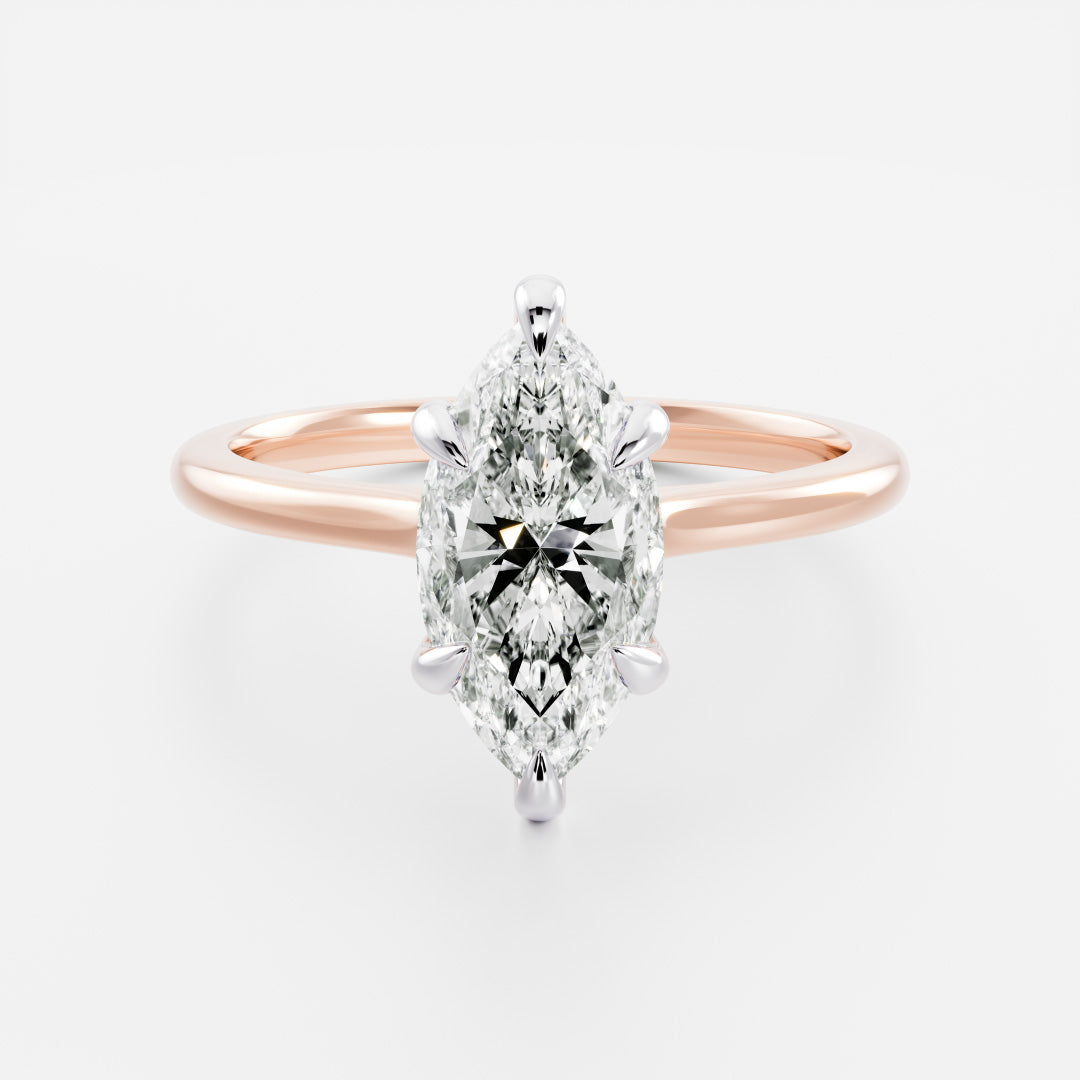 The Arie Ring - Marquise Cathedral Solitaire