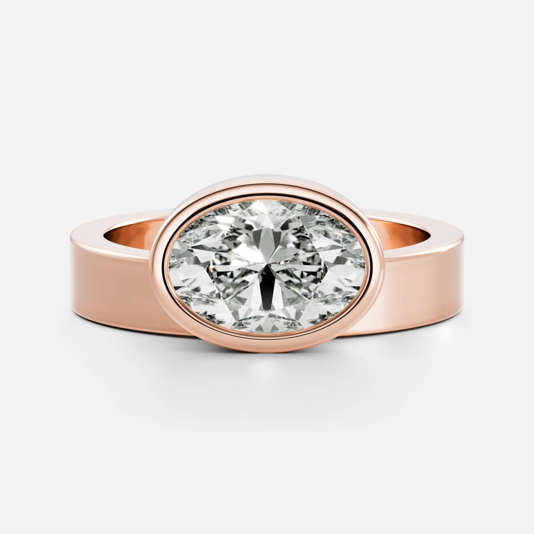 The Ludae Ring - Oval Cigar Solitaire