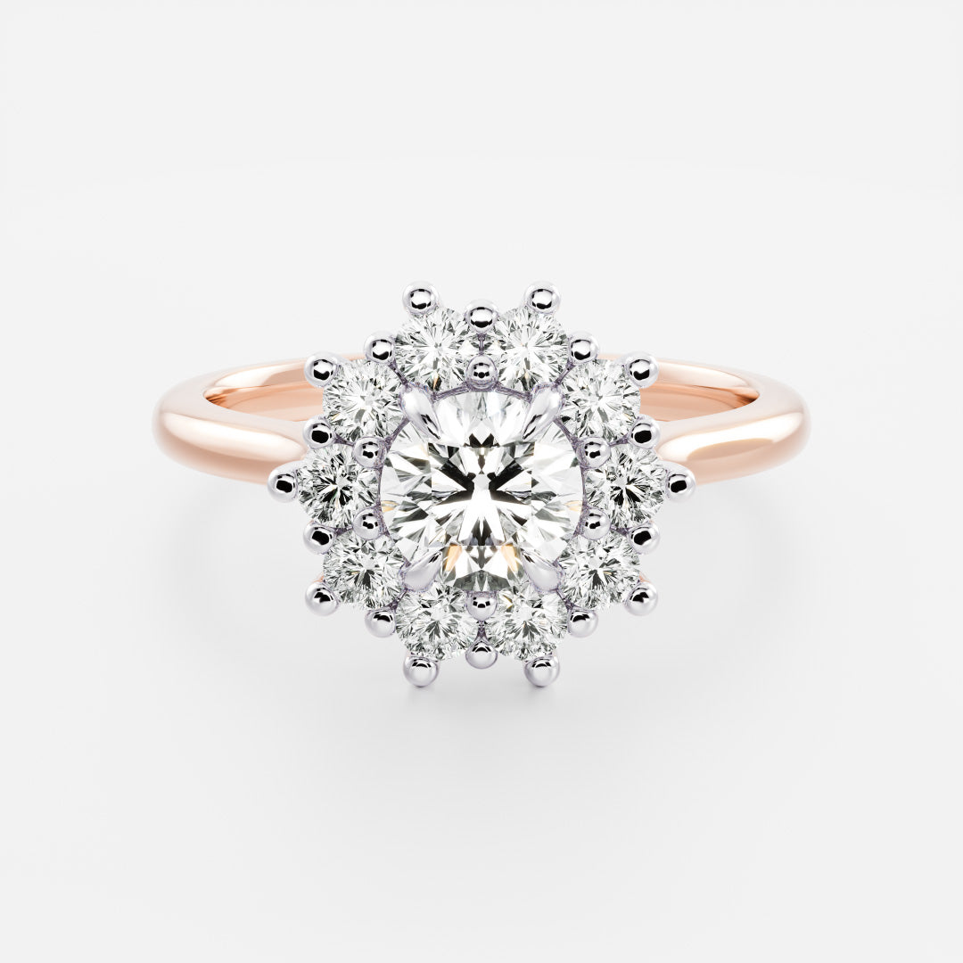 The Eloise Ring - Round Antique Halo