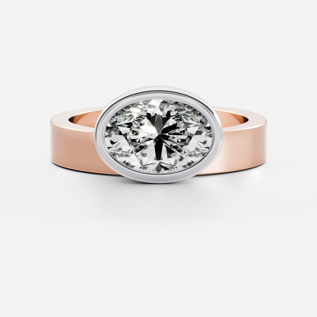 The Ludae Ring - Oval Cigar Solitaire