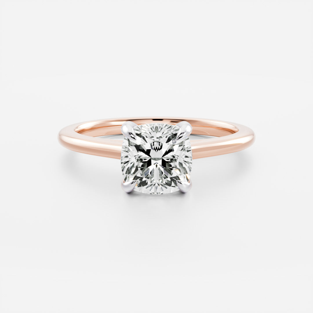 The Paloma Ring - Cushion Cathedral Solitaire
