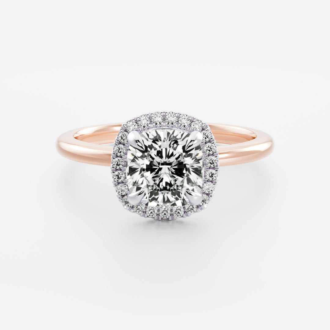 The Paloma Ring - Cushion Halo