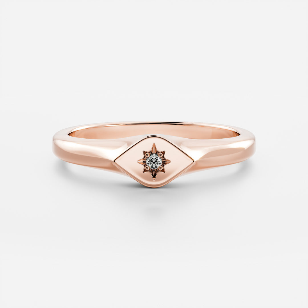 Signature Petite Marquise Signet Ring