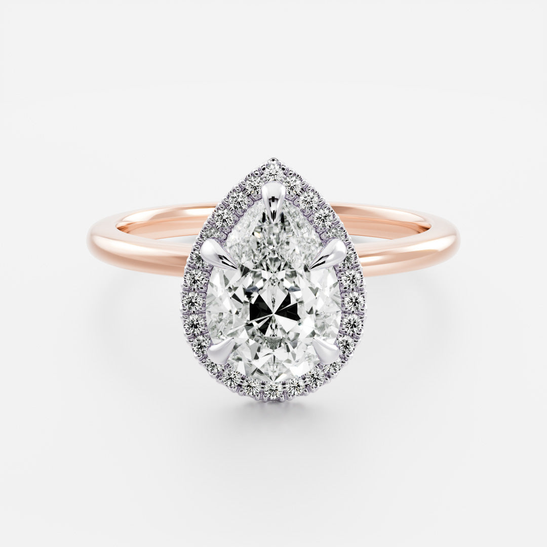 The Sophia Ring - Pear Halo