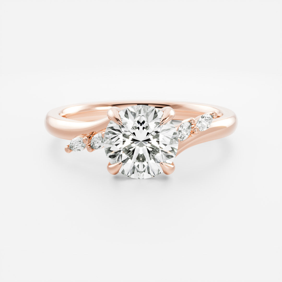 The Amira Ring™ - Round with Marquise Accents