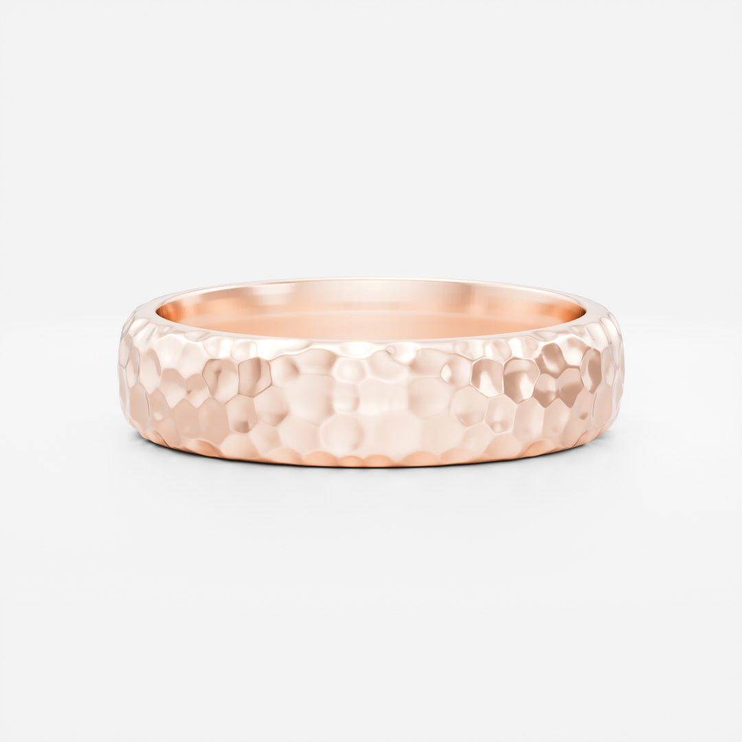 The Octavian Ring - Hammered Men's Ceremonial Band