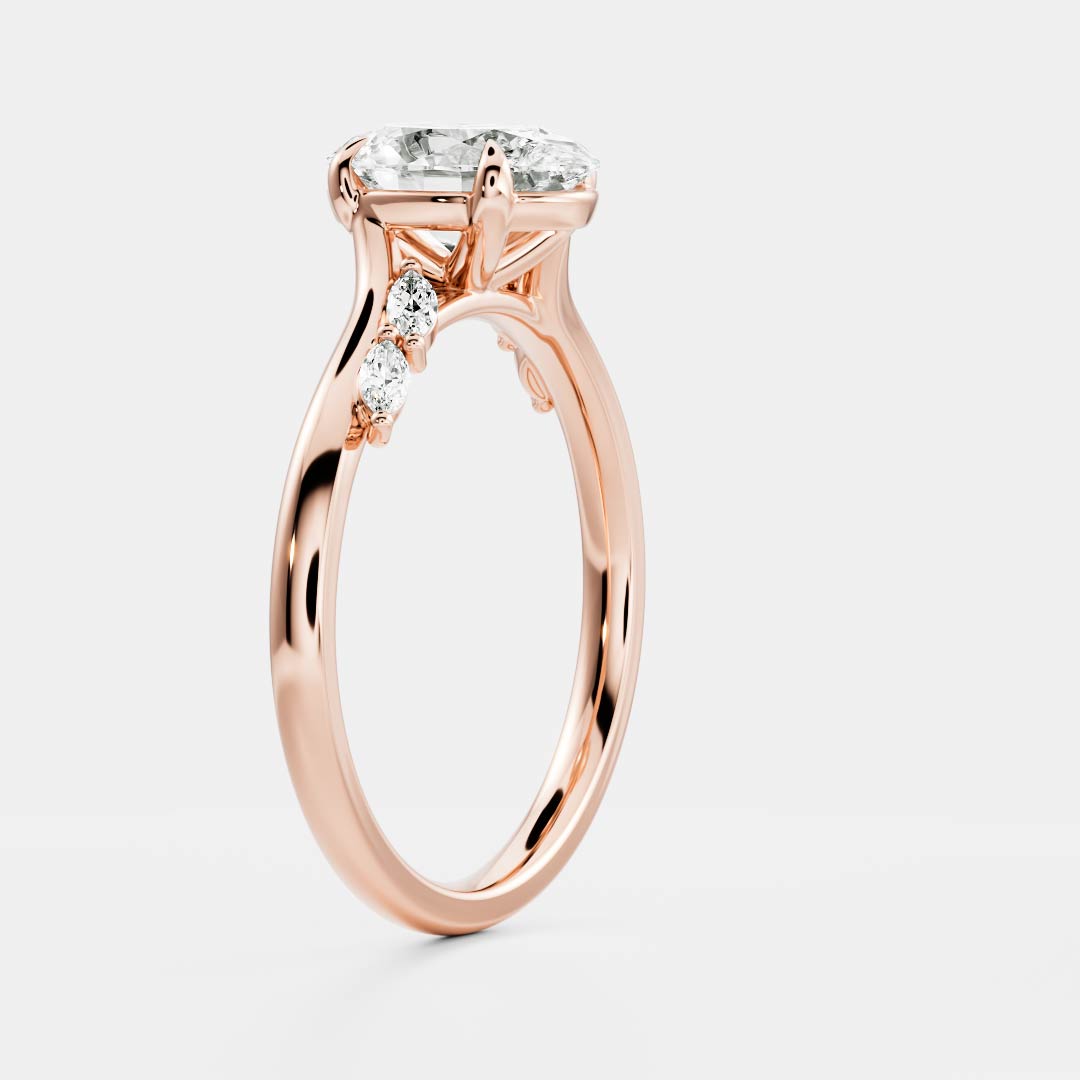 The Amira Ring™ - Oval with Marquise Accents