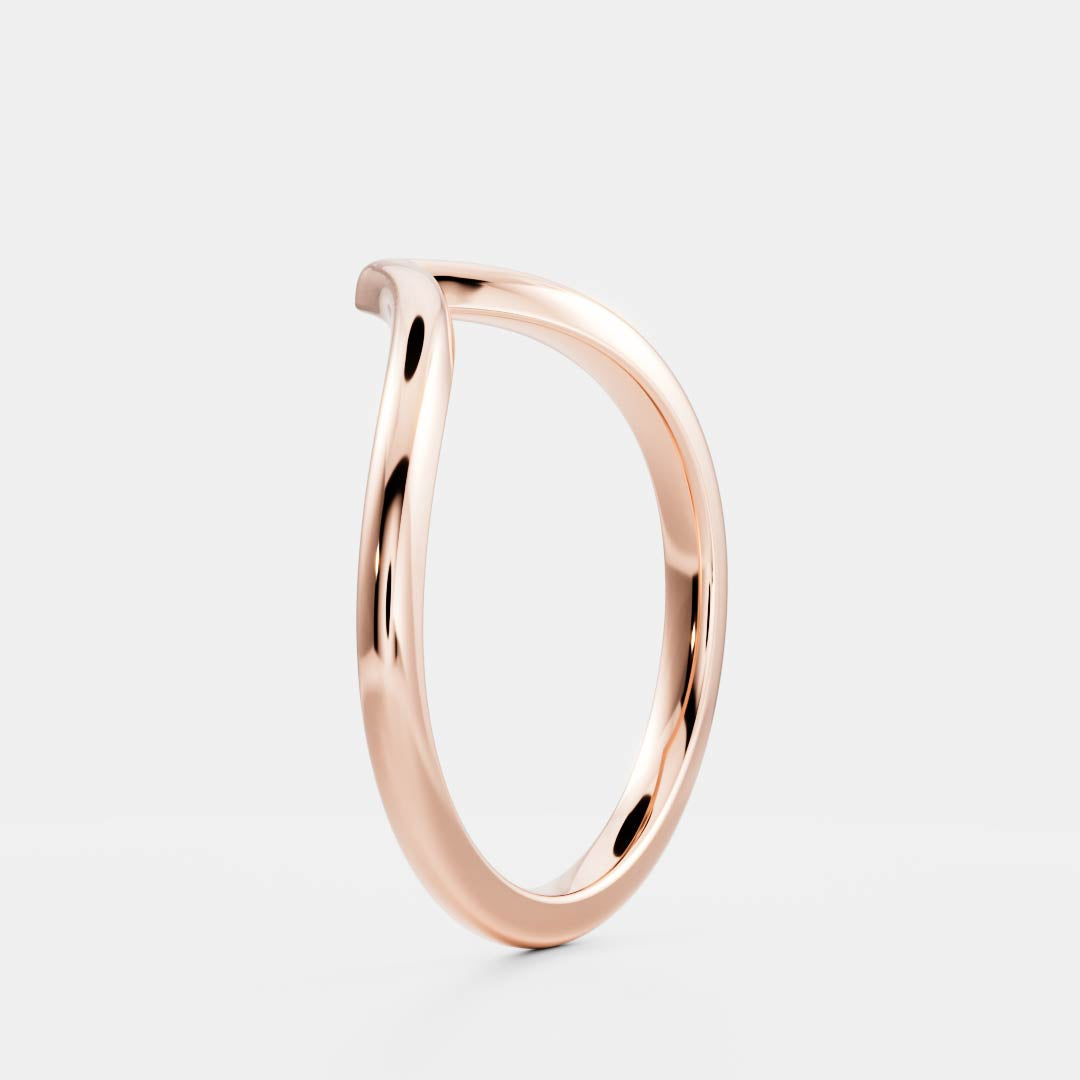 The Classic Chevron Ring - Plain Wedding Band
