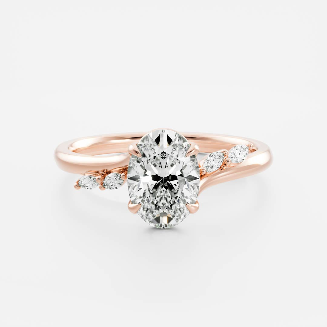 The Amira Ring™ - Oval with Marquise Accents