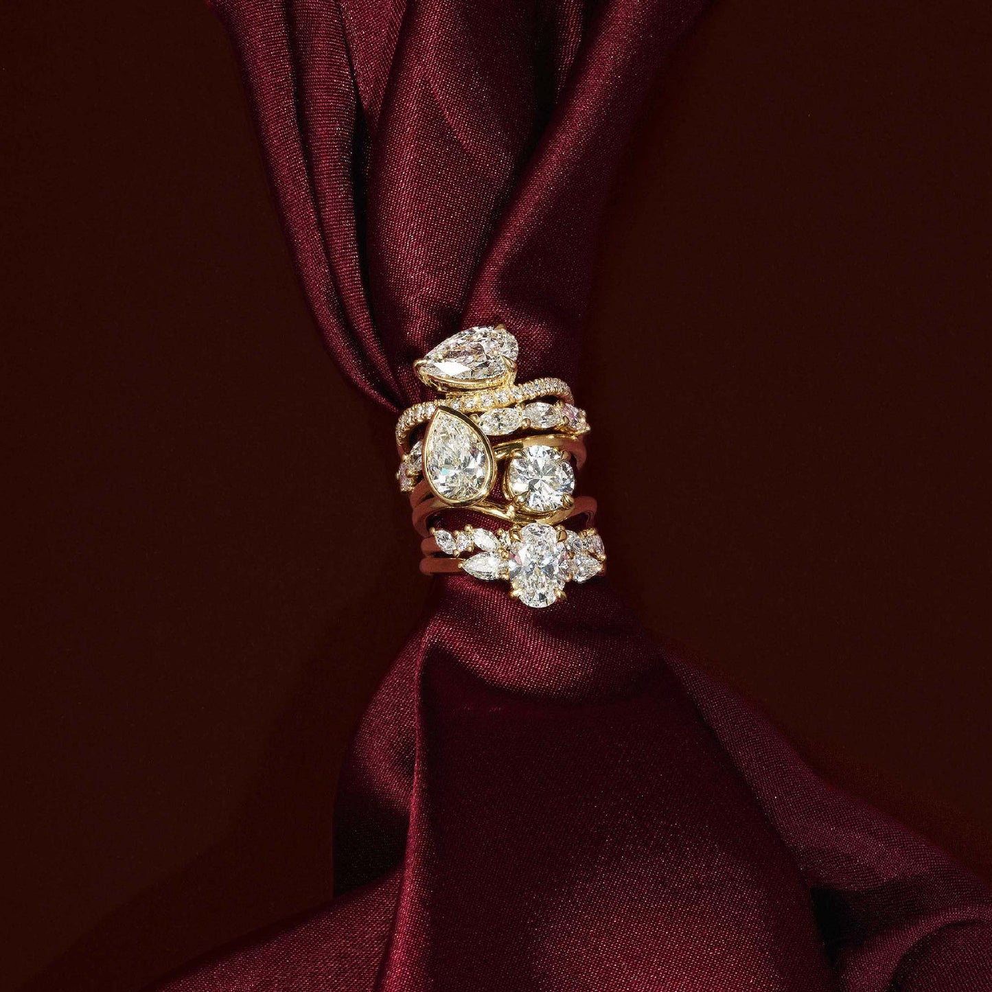The Florence Ring - Oval and Pear Trilogy