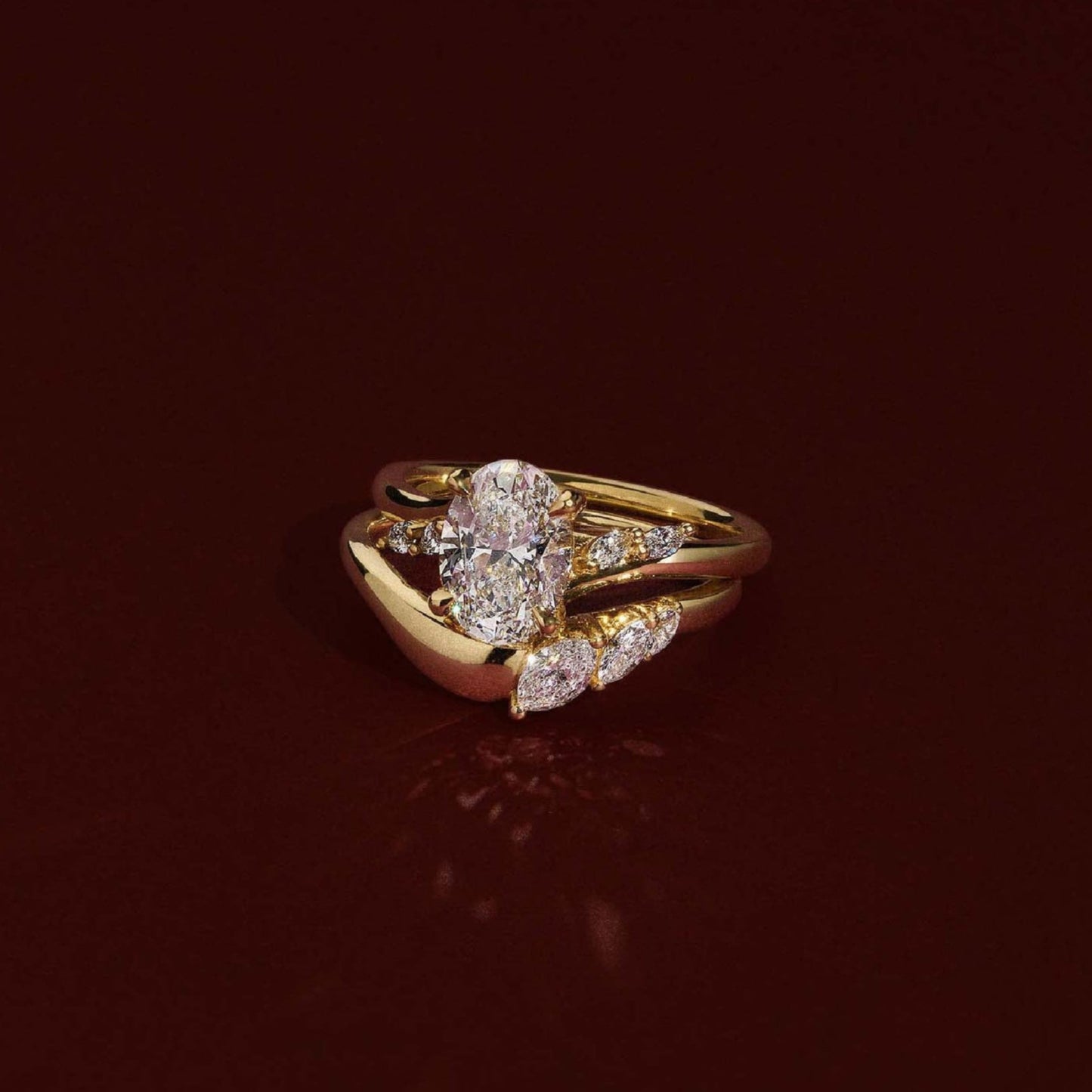 The Amira Ring™ - Oval with Marquise Accents
