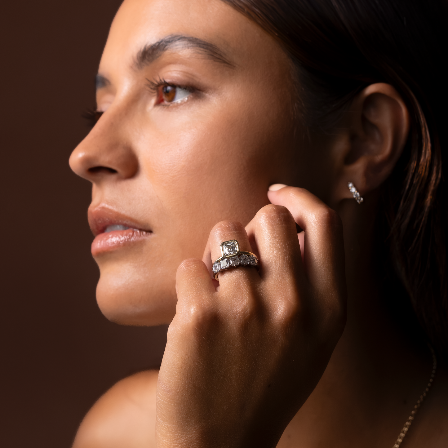 The Elmira Ring - Asscher Bezel Solitaire