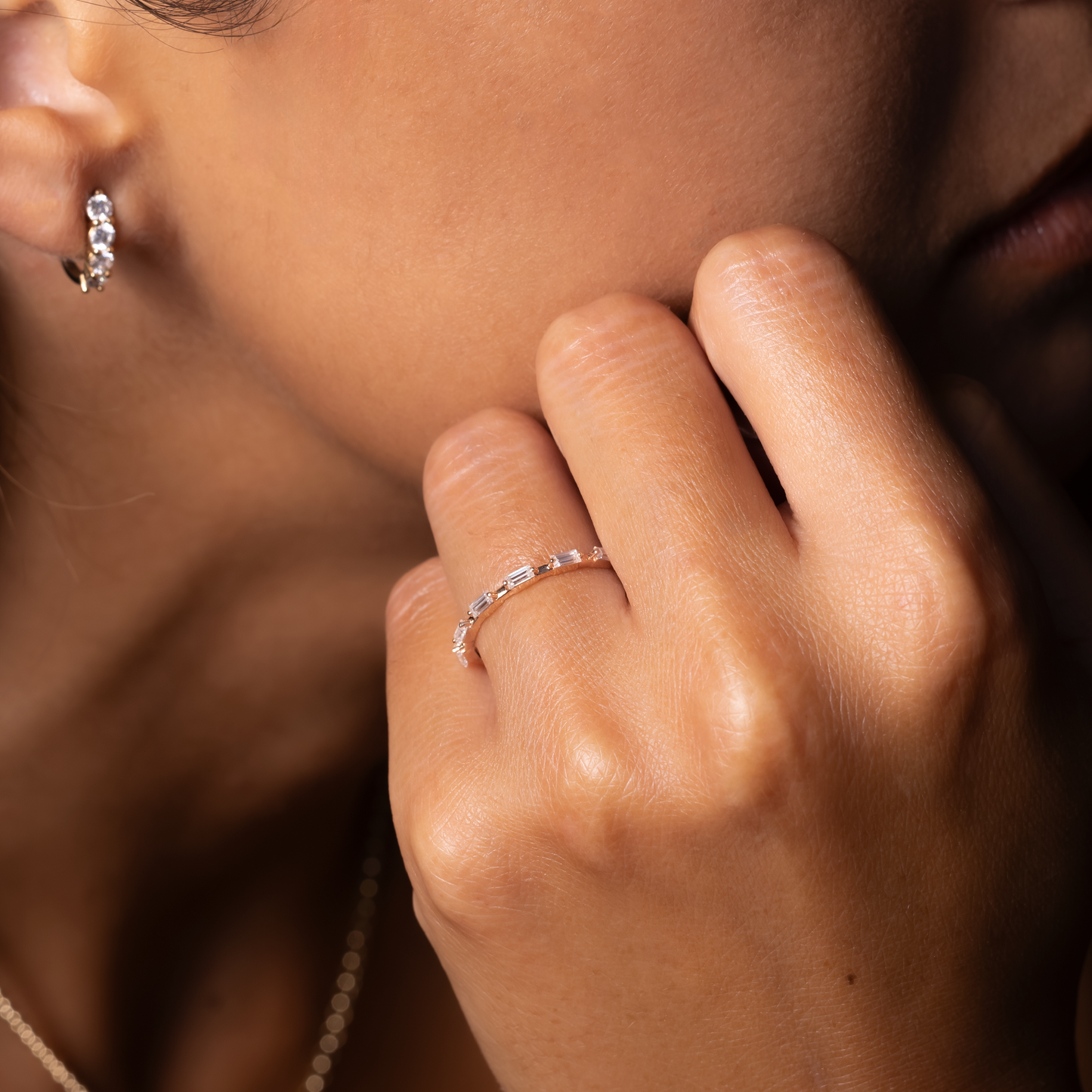 The Kiah Ring - Dainty Baguette Band