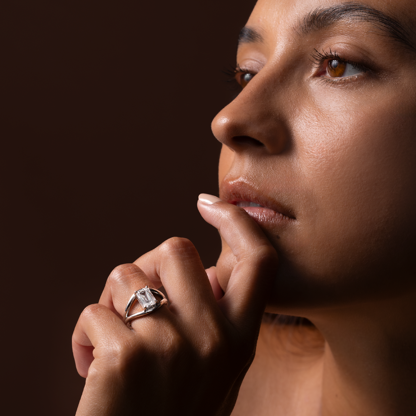 The Elise Ring - Split Shank Radiant Solitaire