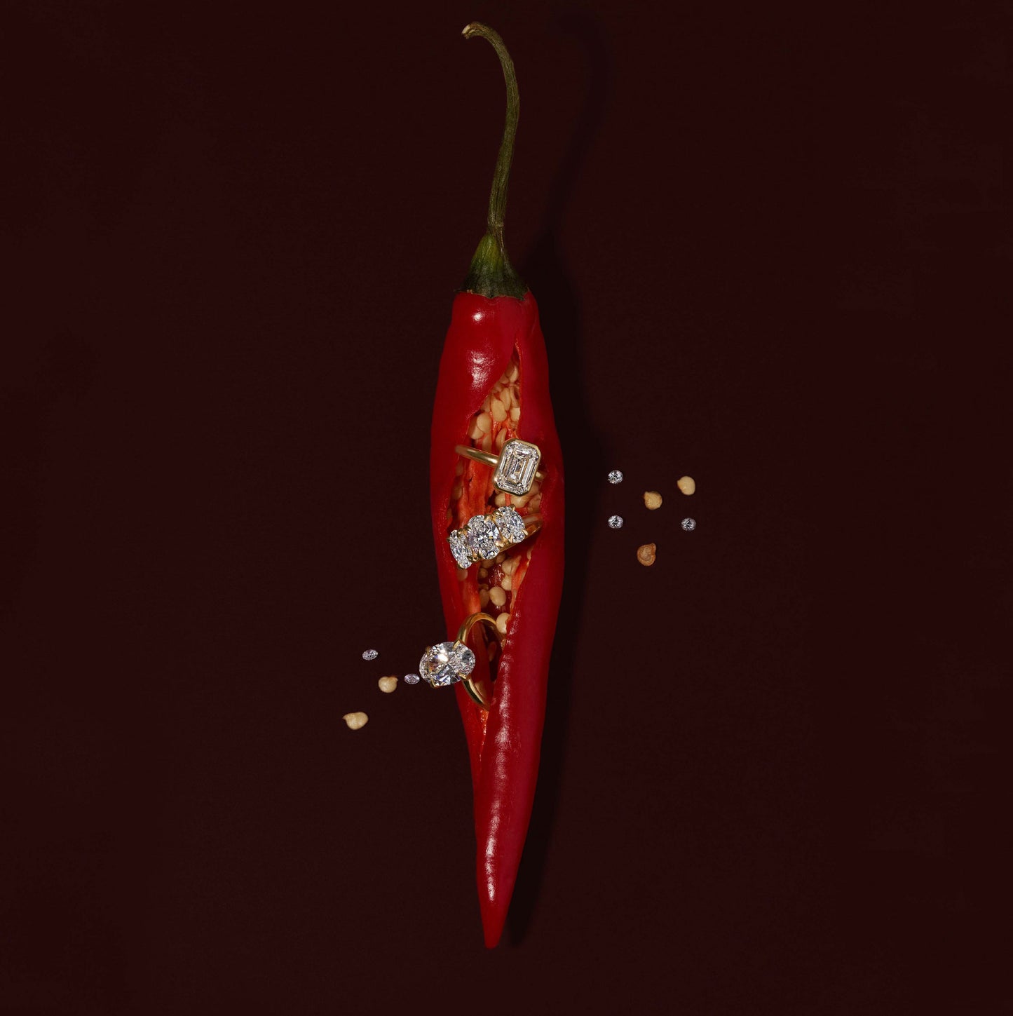 The Audrey Ring - Emerald Bezel Solitaire