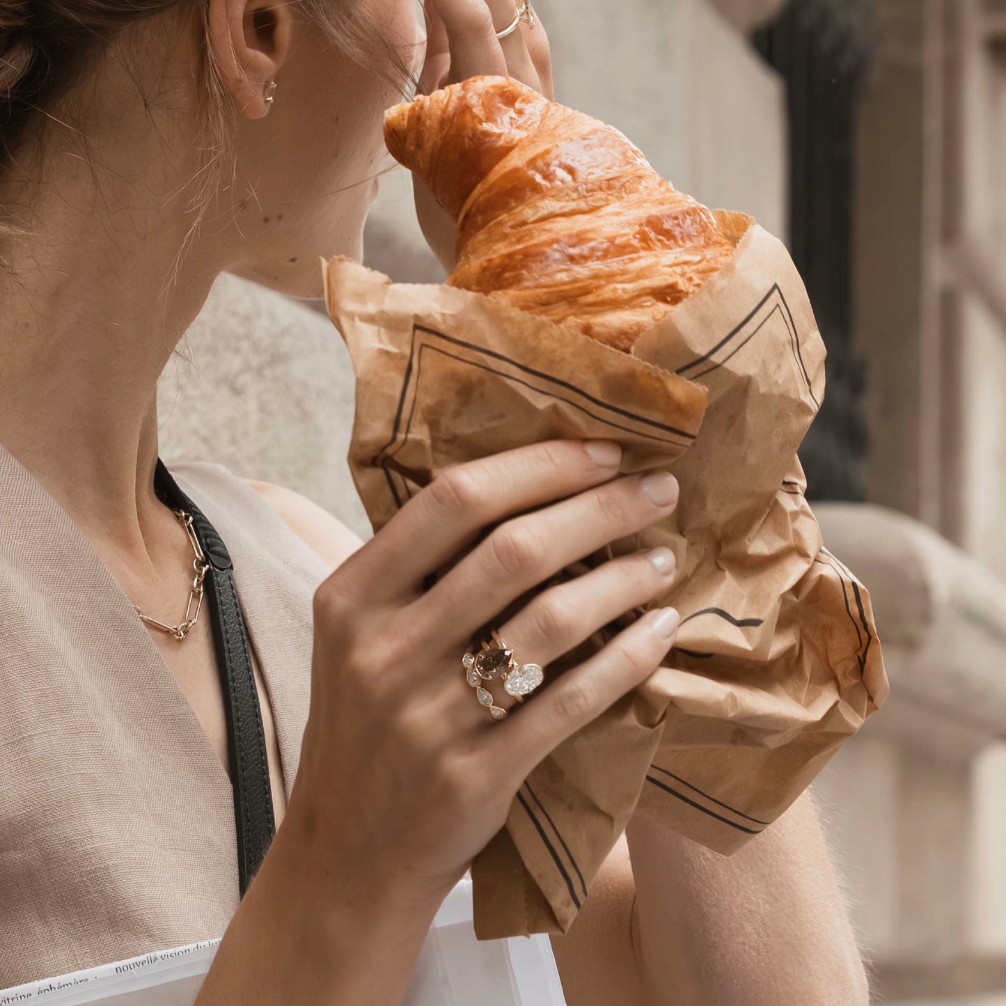 The Harper Ring - Pear Bezel Ceremonial Ring