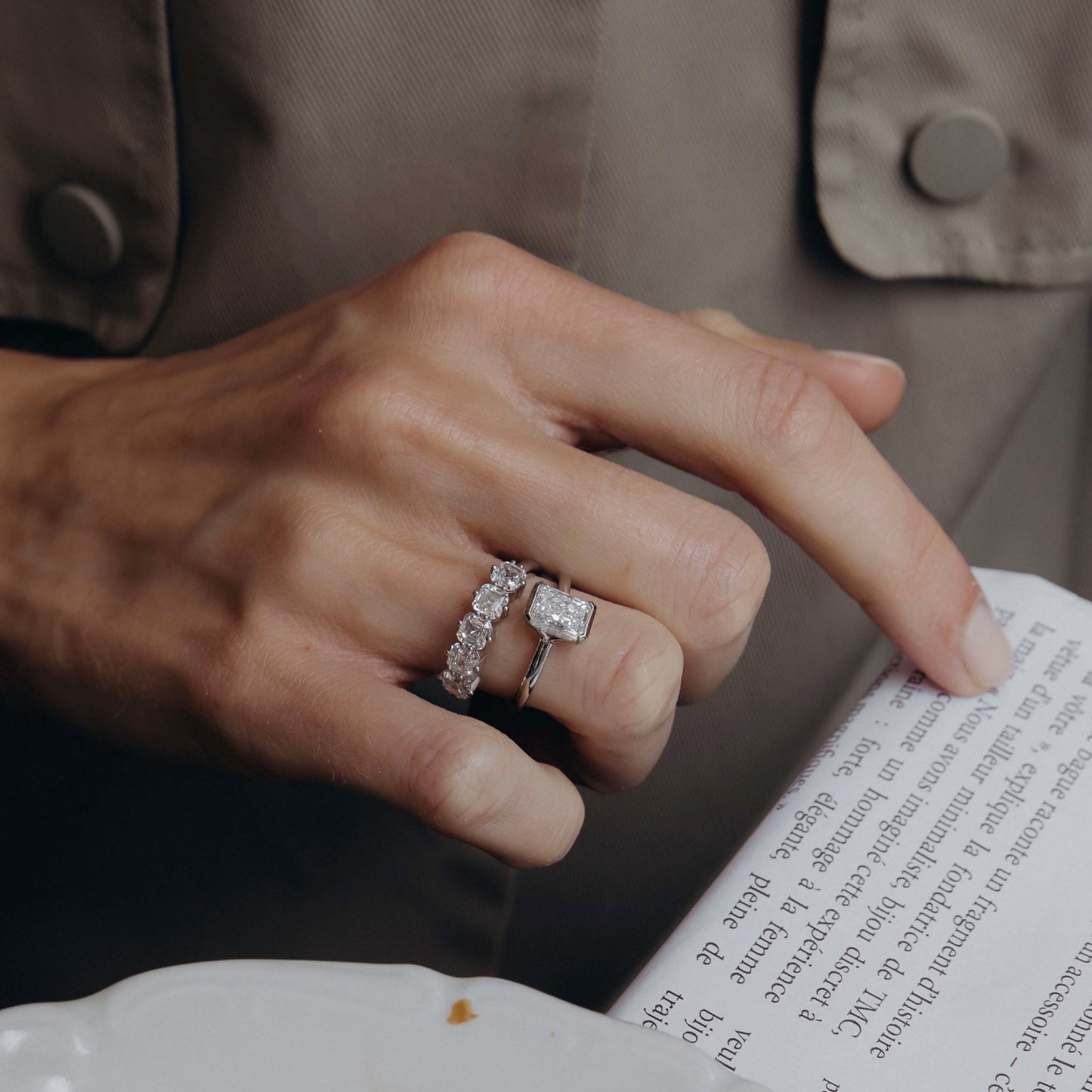 The Vienna Ring - Radiant Half Bezel Solitaire