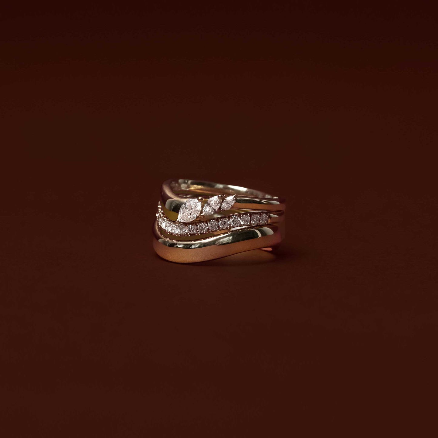 The Eve Ring - Curved Marquise Ceremonial Ring
