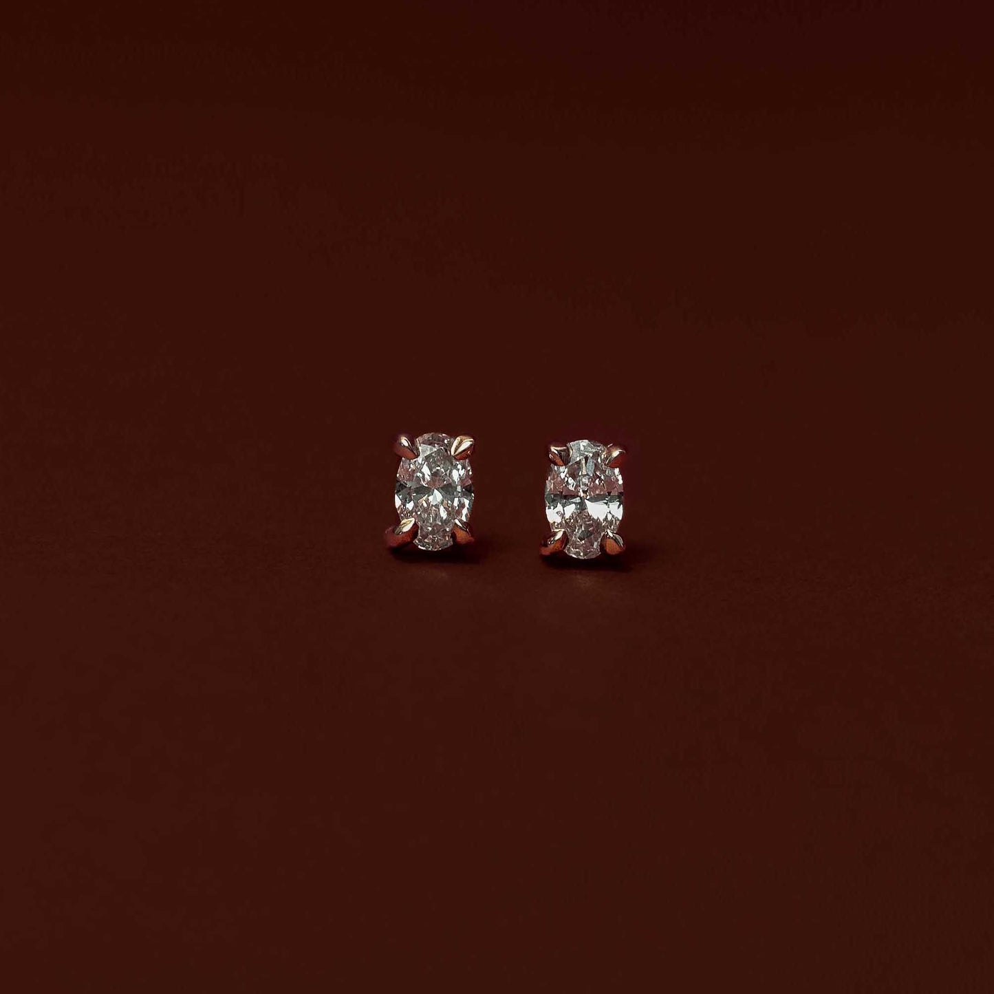 The Iris Earrings - Oval Studs