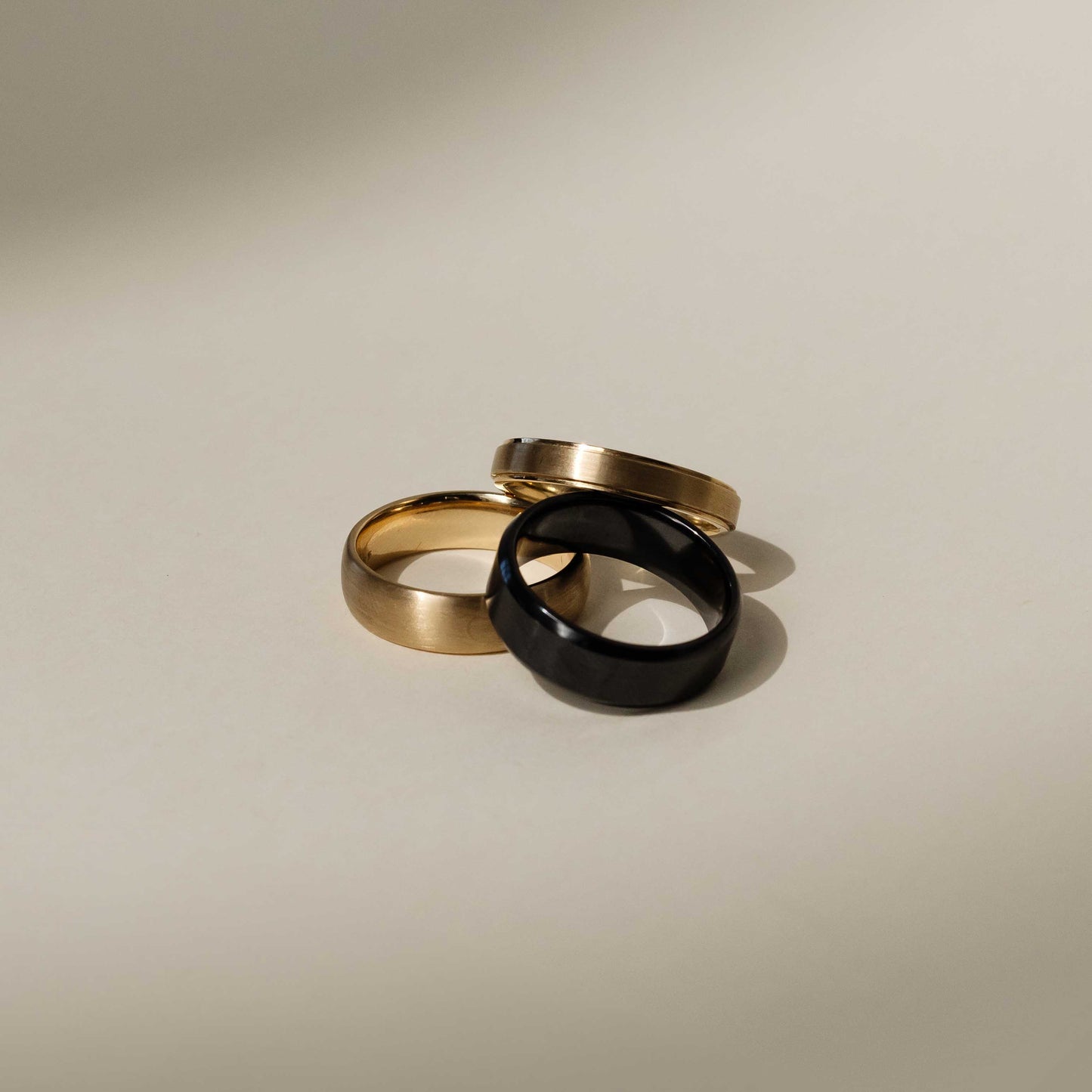 The Leon Ring - Flat Bevelled Edge Brushed Men's Ceremonial Band