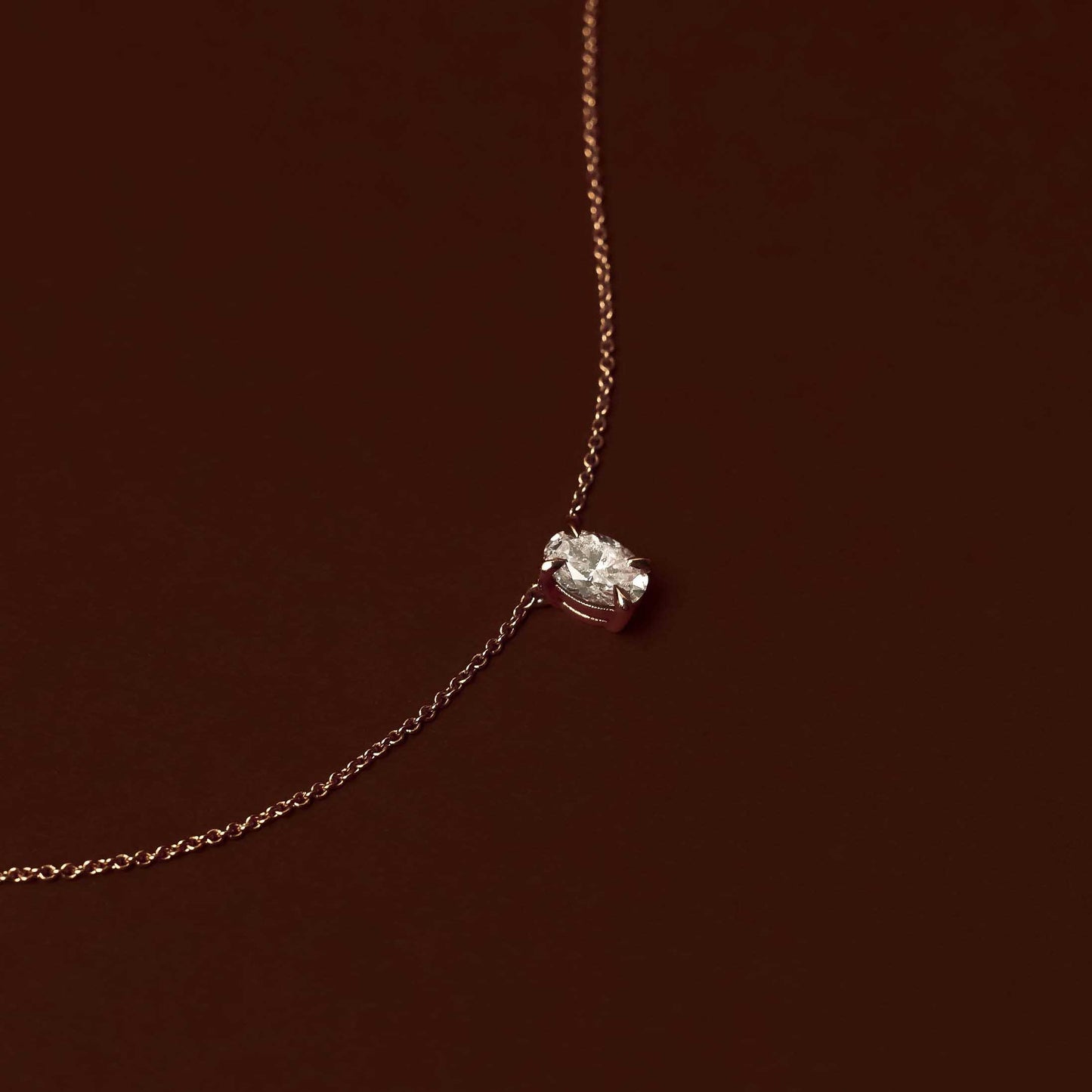 The Iris Necklace - Oval Pendant