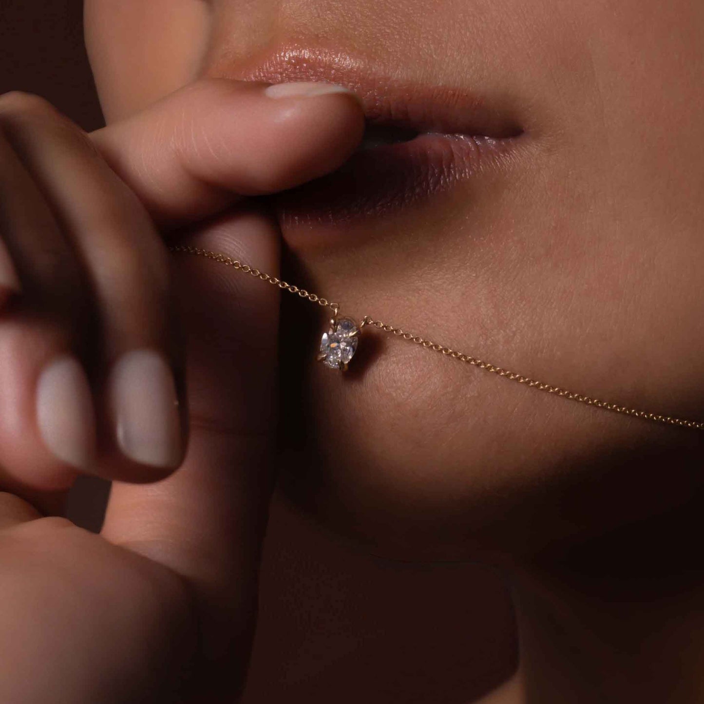 The Iris Necklace - Oval Pendant