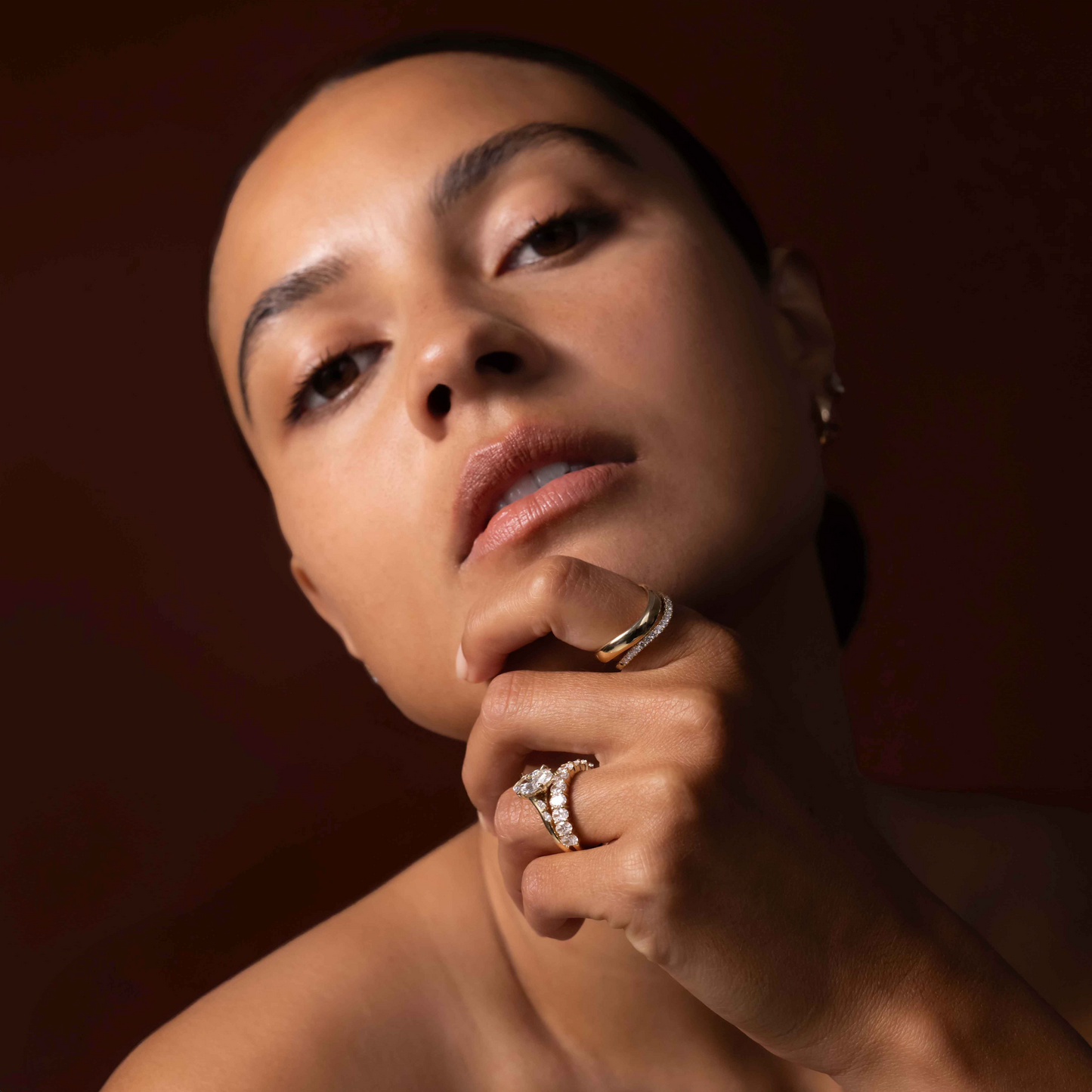 The Amira Ring™ - Marquise with Marquise Accents