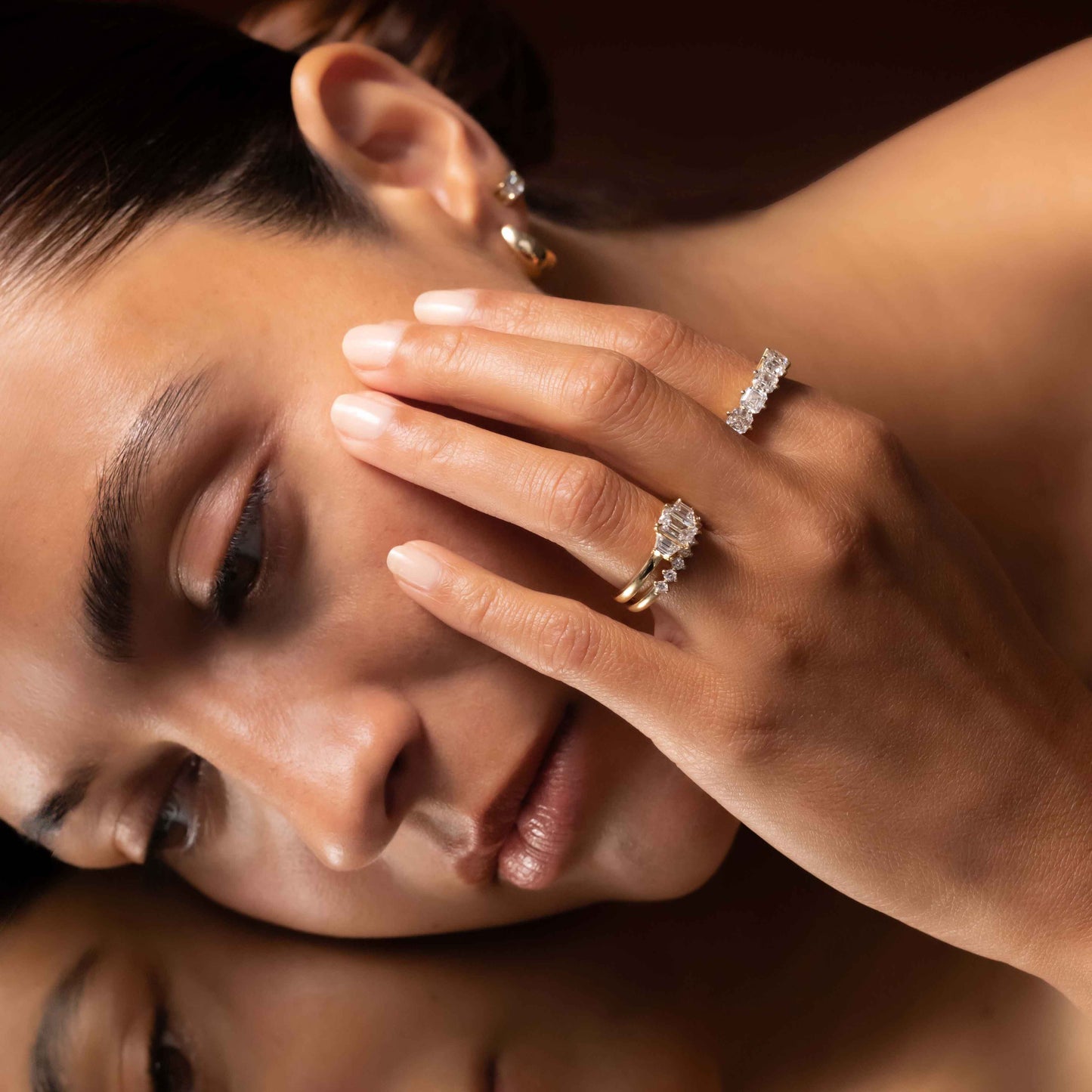 The Ines Ring - Emerald and Trapezoid Trilogy