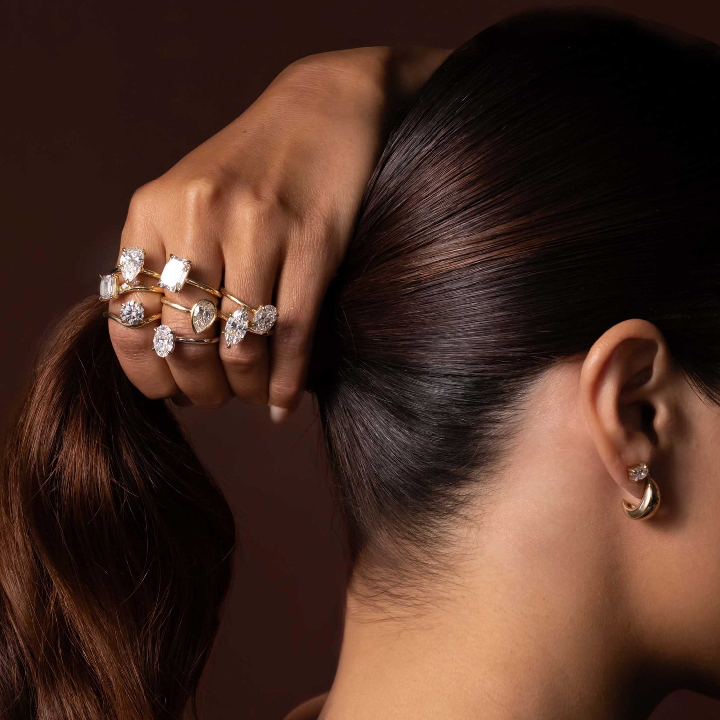 The Amira Ring™ - Emerald with Marquise Accents