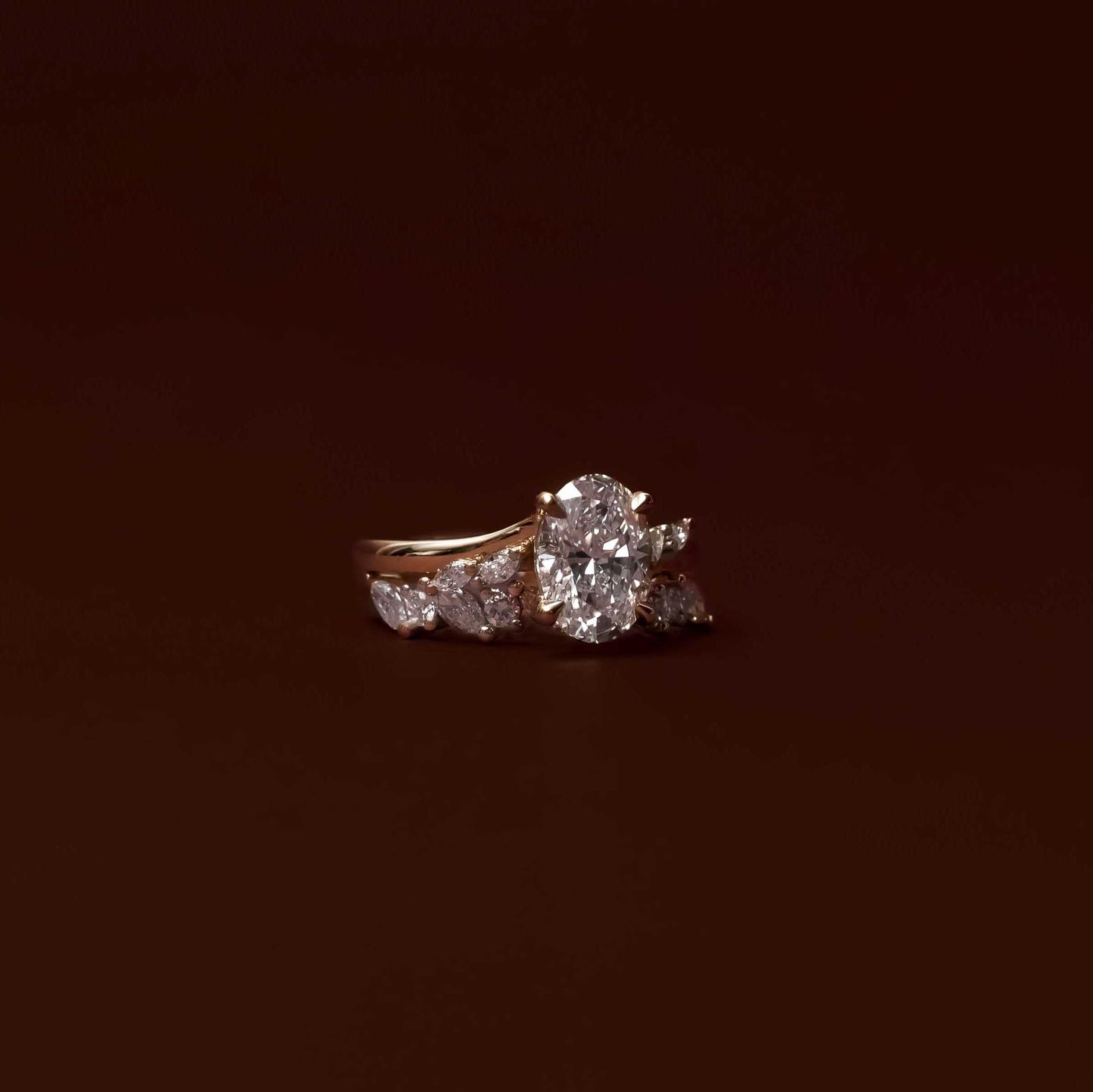 The Oceane Ring - Marquise and Round Brilliant Wedding Band