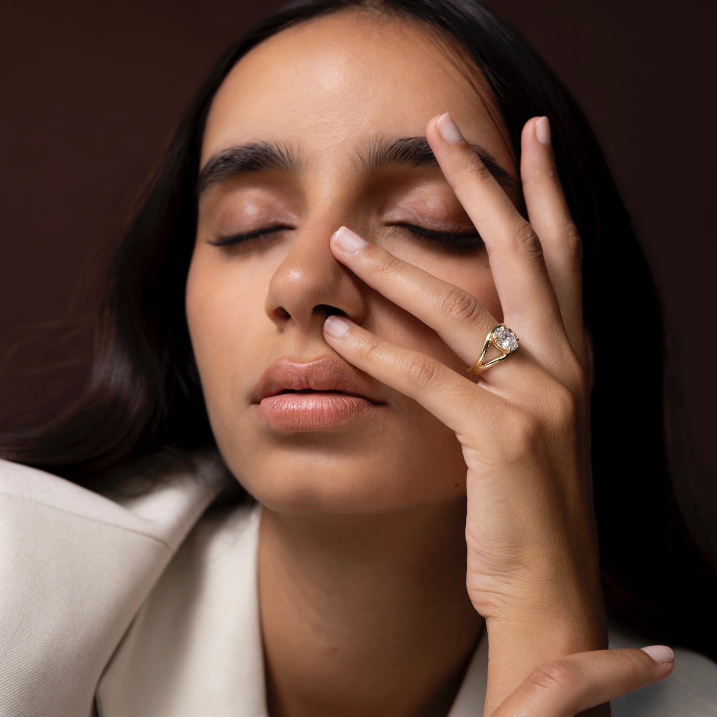 The Elise Ring - Split Shank Oval Solitaire