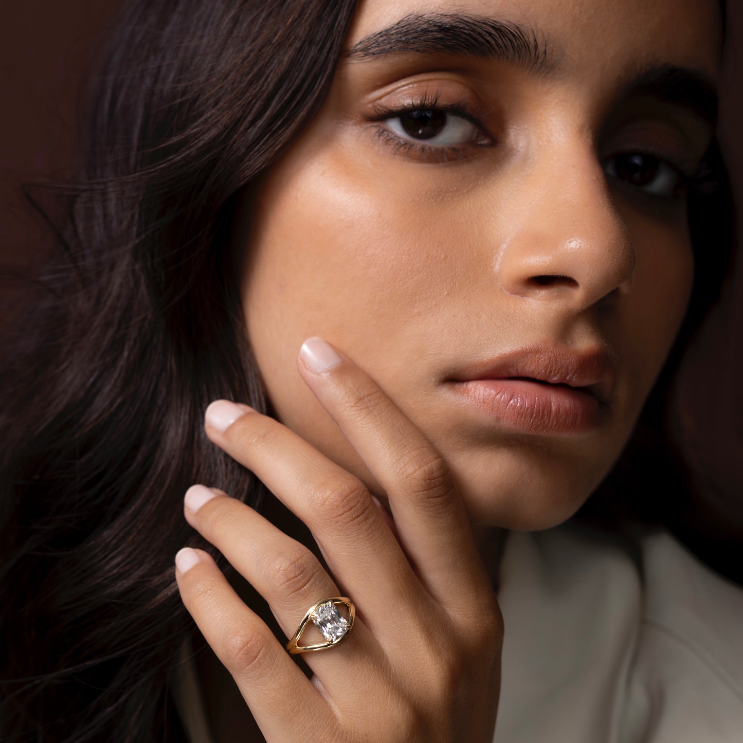 The Elise Ring - Split Shank Elongated Cushion Solitaire