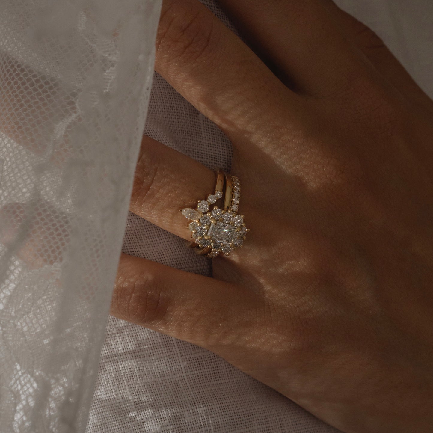 The Eloise Ring - Radiant Antique Halo