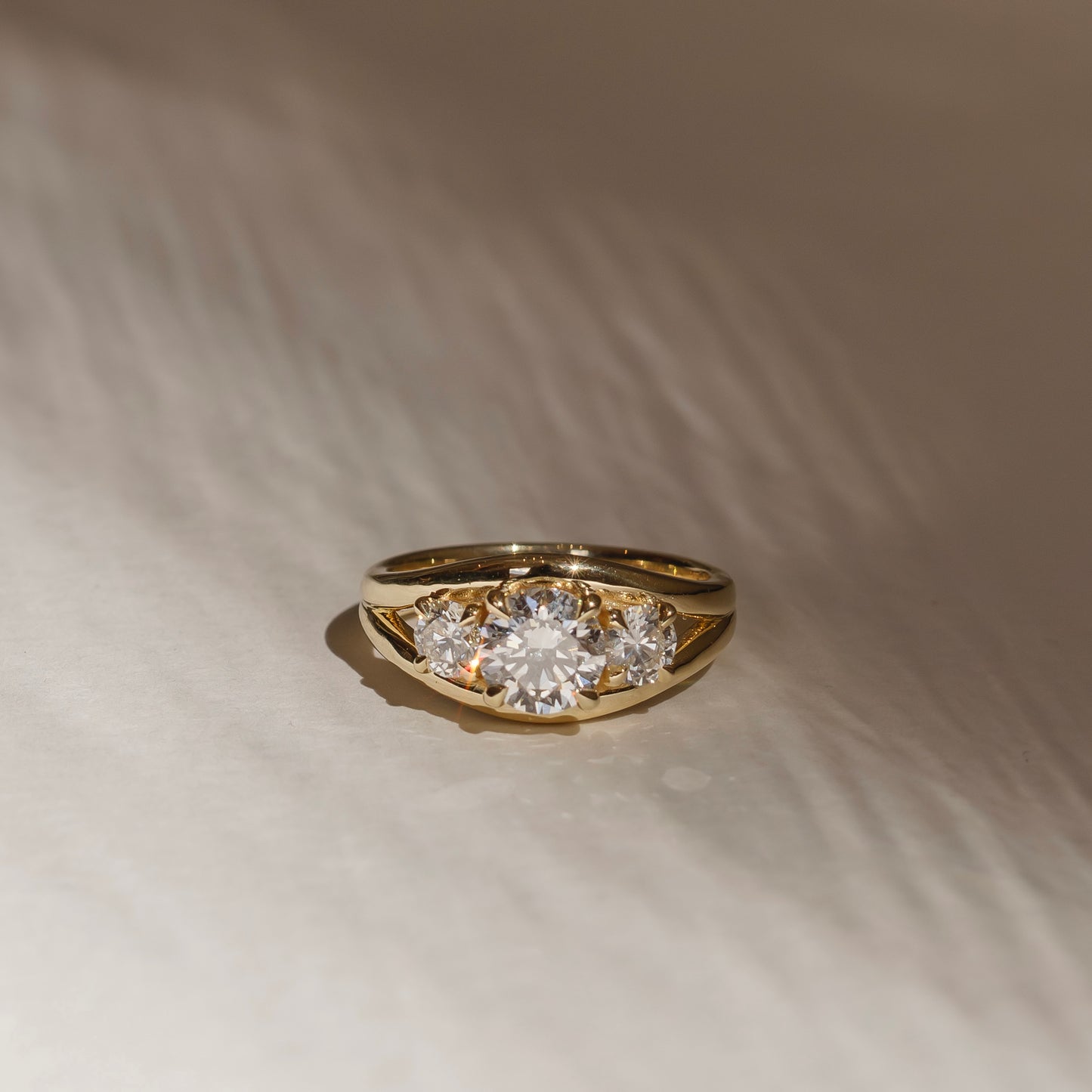 The Oriana Ring - Split Shank Round Trilogy