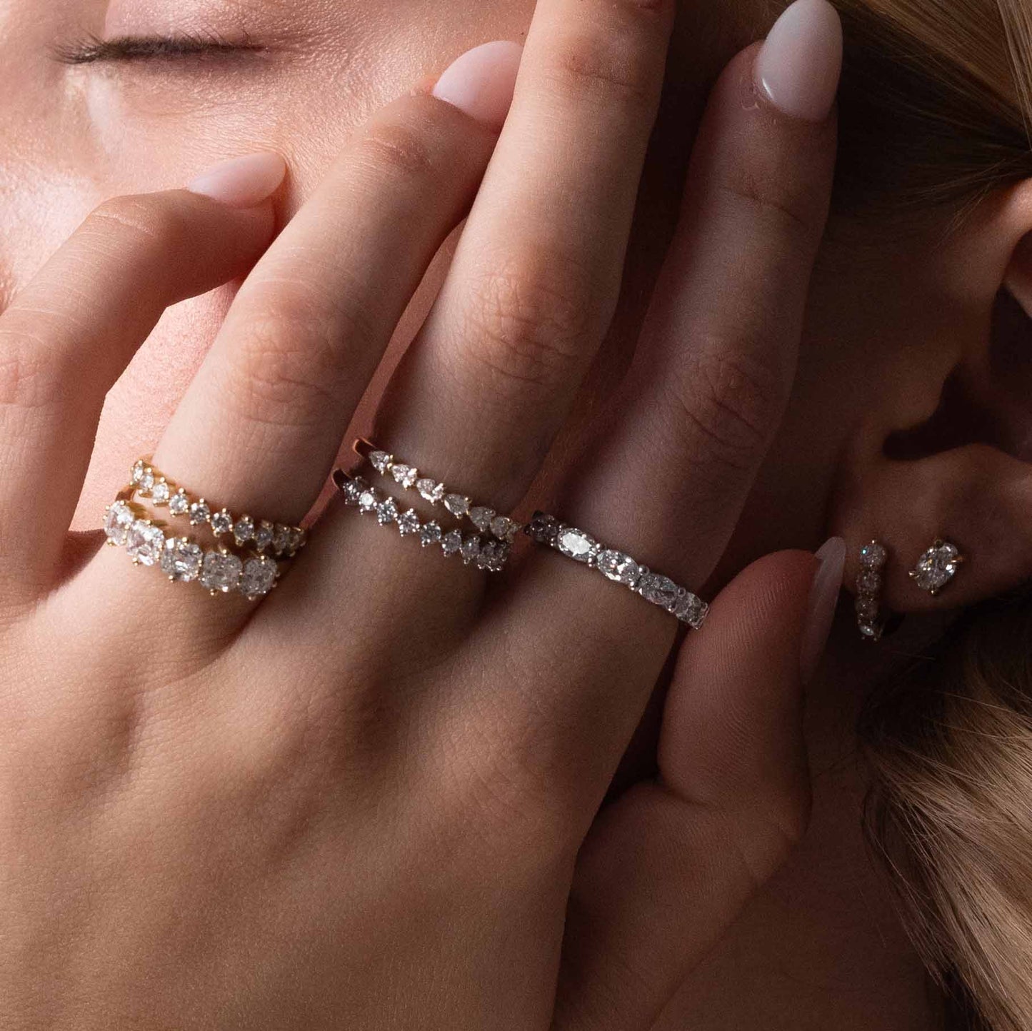 The Violette Ring - Round Brilliant Wedding Band