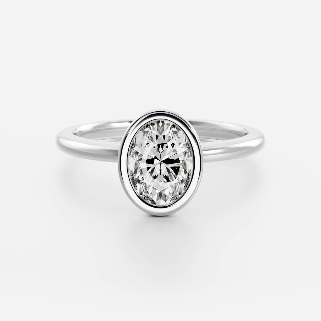 The Luise Ring® - Oval Bezel Solitaire