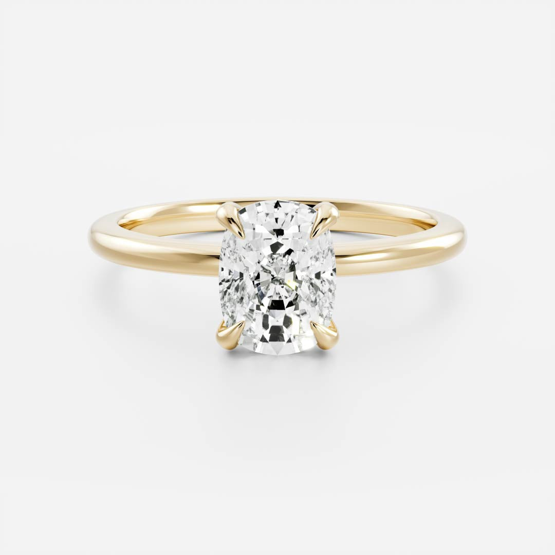 The Ophelia Ring - 4.03ct Lab-Grown Diamond Elongated Cushion Solitaire