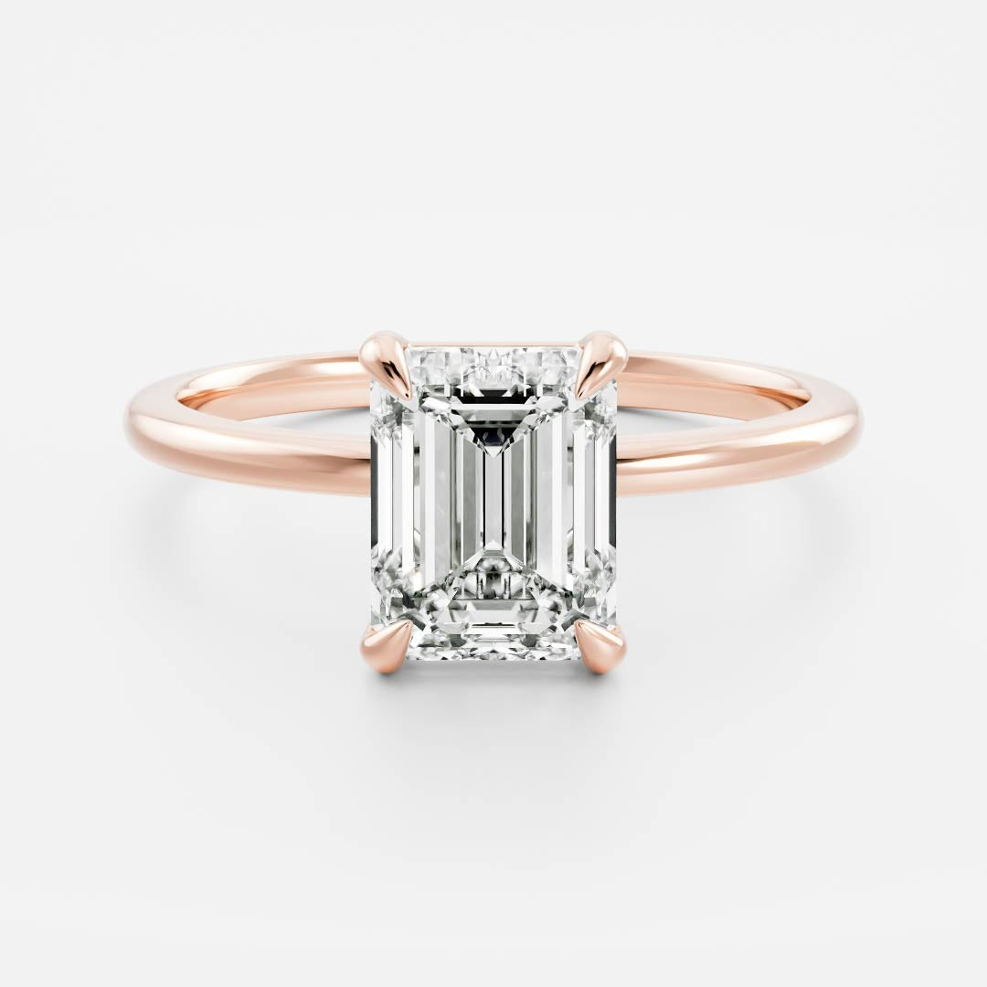 The Audrey Ring - Emerald Solitaire