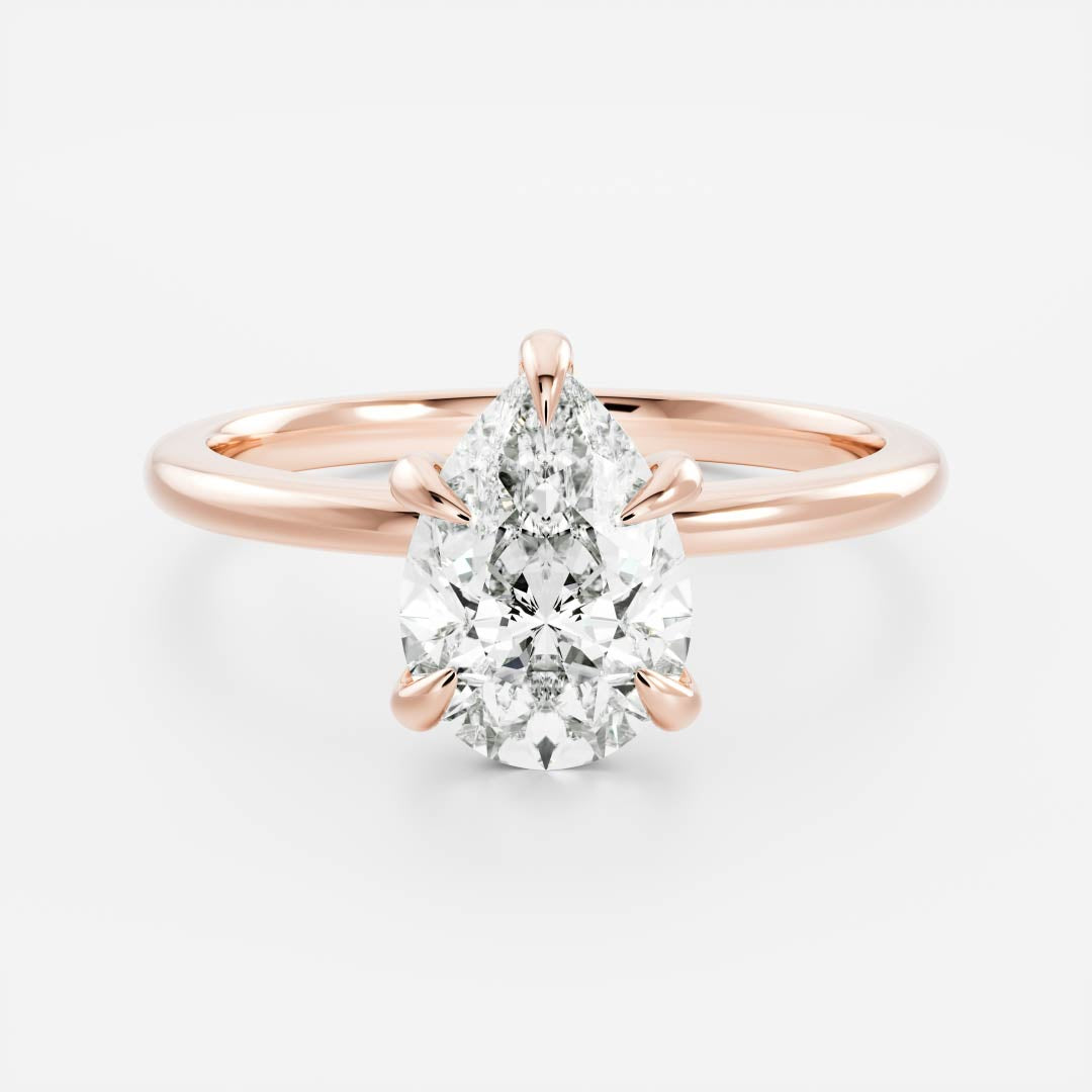 The Sophia Ring - 1.5ct Moissanite Pear Solitaire