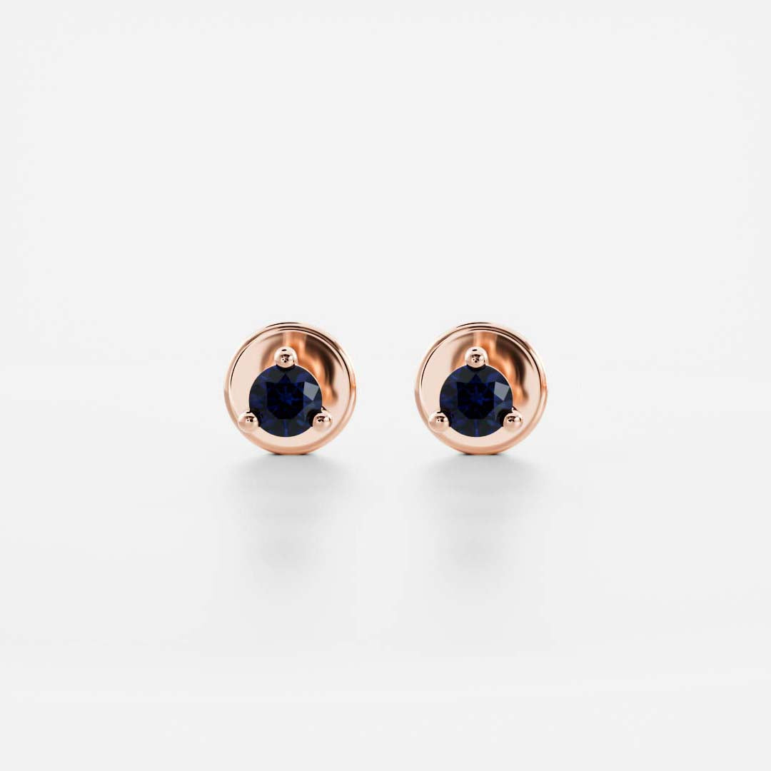 The Signature Round Cultured Sapphire Studs