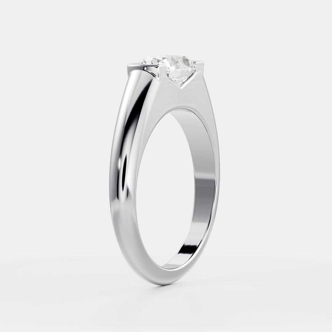 The Winslow Ring -  Oval Half Bezel Signet