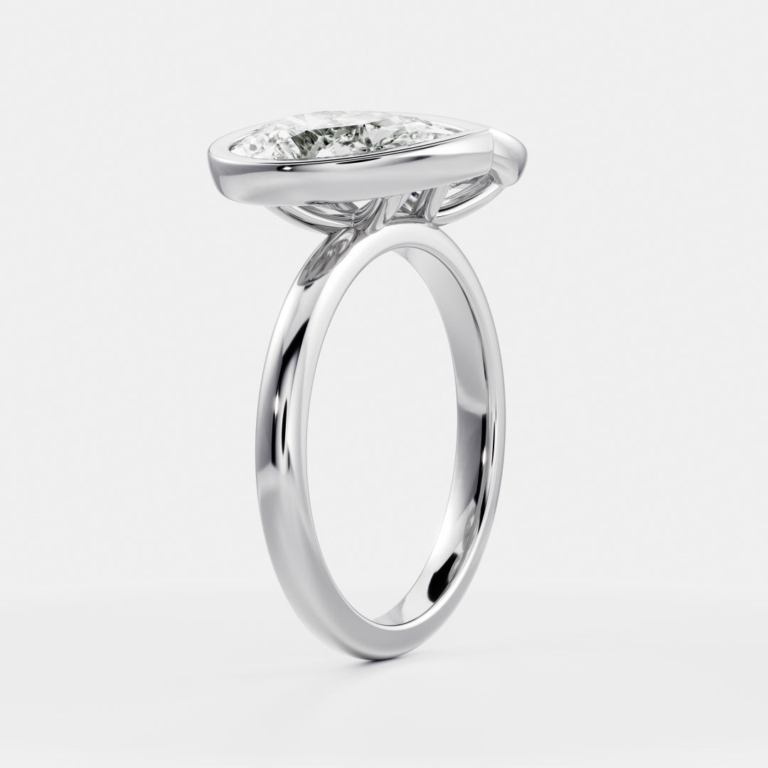 The Anaïs Ring - Elongated Cushion and Pear Bezel Toi et Moi