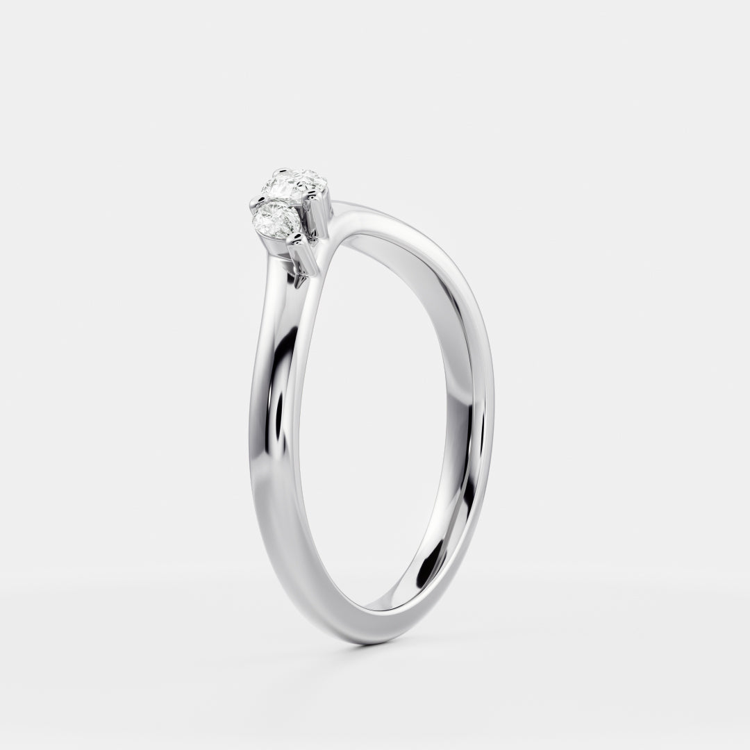 The Eve Ring - Curved Pear Ceremonial Ring