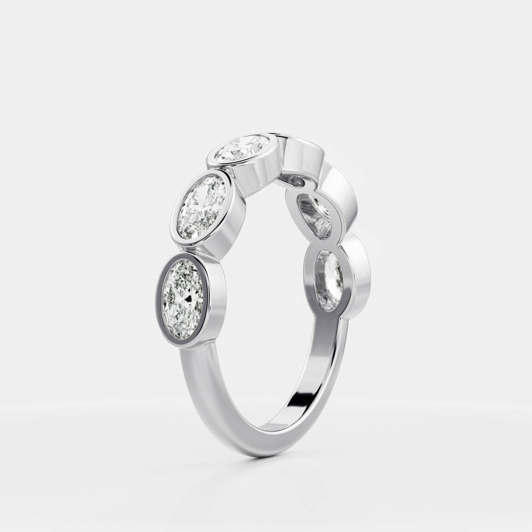 The Harper Ring - Horizontal Oval Bezel Ceremonial Ring