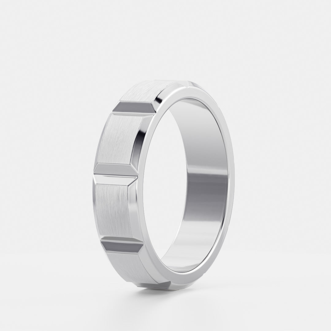 The Atlas Ring - Brushed Modular Men's Ceremonial Band