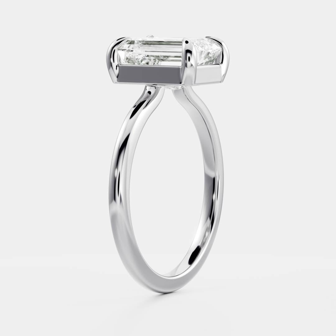 The Audrey Ring - Emerald Solitaire